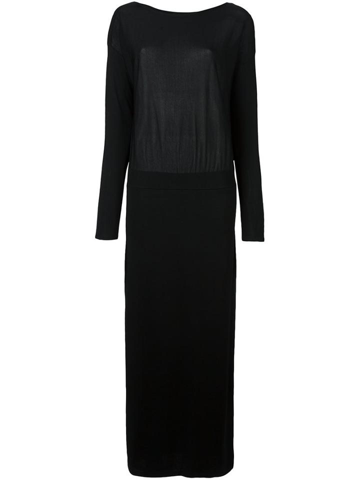 Barbara Bui Longsleeved Draped Detail Dress, Women's, Size: Xs, Black, Nylon/viscose
