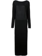 Barbara Bui Longsleeved Draped Detail Dress, Women's, Size: Xs, Black, Nylon/viscose