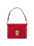 Dolce & Gabbana Red Snakeskin Print Lucia Shoulder Bag