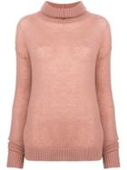 Semicouture Turtleneck Jumper - Pink