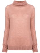 Semicouture Turtleneck Jumper - Pink