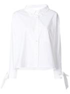 Erika Cavallini Oversized Tie Cuff Shirt - White