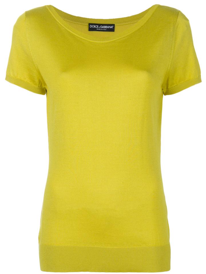 Dolce & Gabbana Round Neck T-shirt - Yellow & Orange
