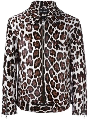 Misbhv Calf Hair Leopard Print Jacket, Men's, Size: Medium, Brown, Calf Hair