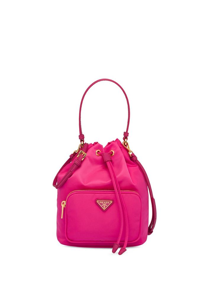 Prada Prada Duet Fabric Shoulder Bag - Pink