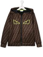 Fendi Kids Logo Hoodie - Brown