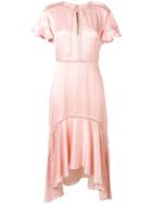 Jonathan Simkhai Ruffle-trimmed Asymmetric Dress - Pink