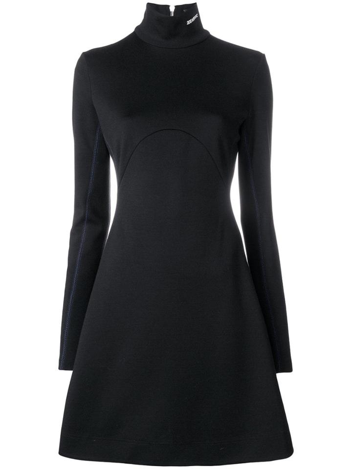 Calvin Klein 205w39nyc Turtle-neck Flared Sweater Dress - Black