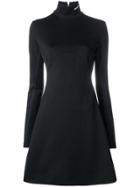 Calvin Klein 205w39nyc Turtle-neck Flared Sweater Dress - Black