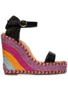 Sophia Webster Multicoloured Lucita 140 Wedge Sandals - Black
