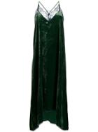 Zadig & Voltaire Velvet Lace Trim Dress - Green