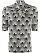 Paco Rabanne Fitted Brooche Detail Top - Black