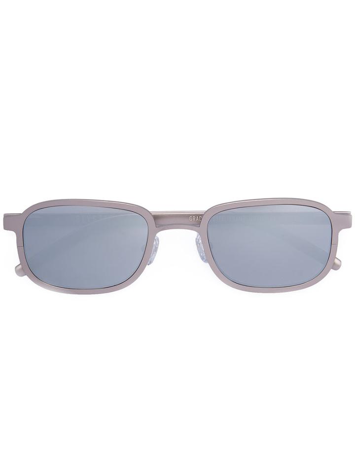 Blyszak Square Frame Sunglasses, Women's, Grey, Steel