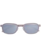 Blyszak Square Frame Sunglasses, Women's, Grey, Steel