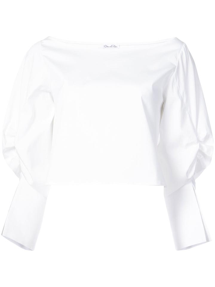 Oscar De La Renta Puff-sleeve Blouse - White