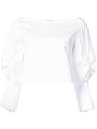 Oscar De La Renta Puff-sleeve Blouse - White