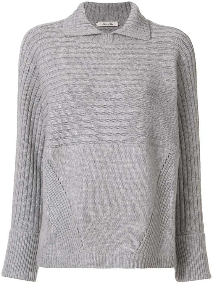 Dorothee Schumacher Ribbed Polo Collar Jumper - Grey