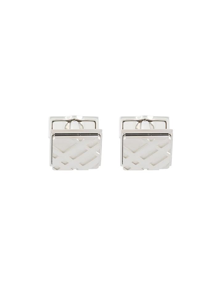 Burberry Embossed Plaid Cufflinks
