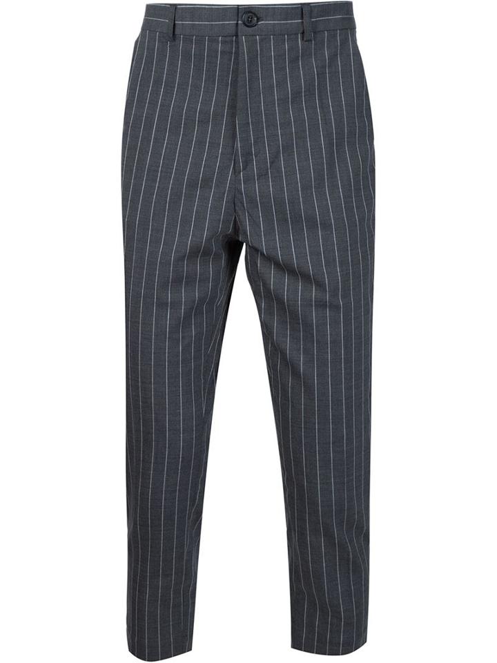 Y / Project Cropped Suit Trousers, Men's, Size: 48, Grey, Spandex/elastane/wool