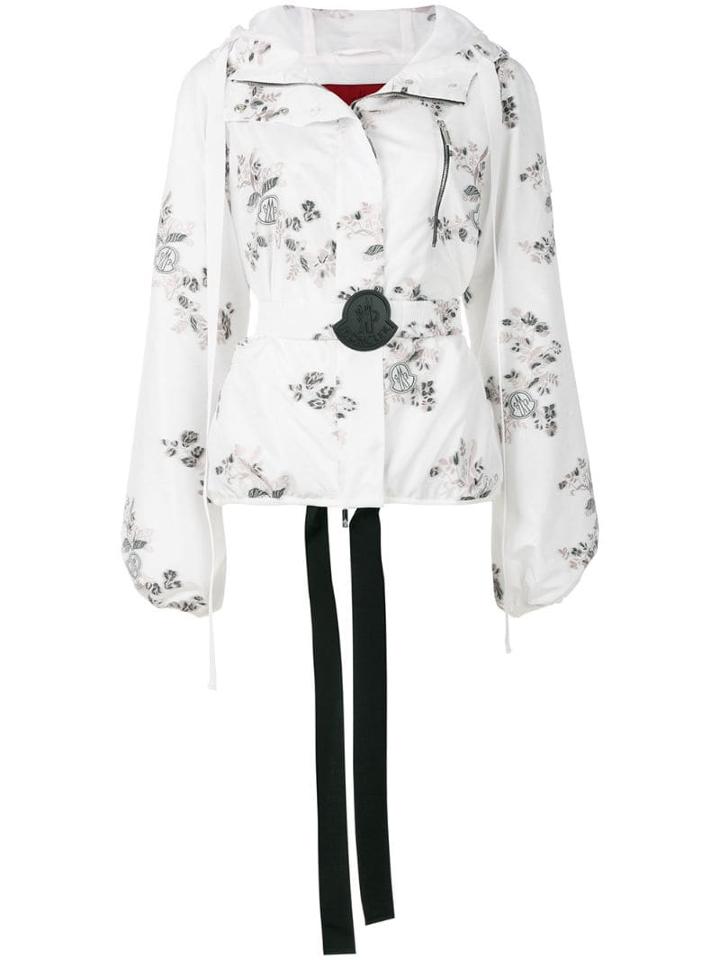 Moncler Floral Patch Hooded Jacket - White