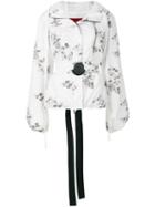Moncler Floral Patch Hooded Jacket - White