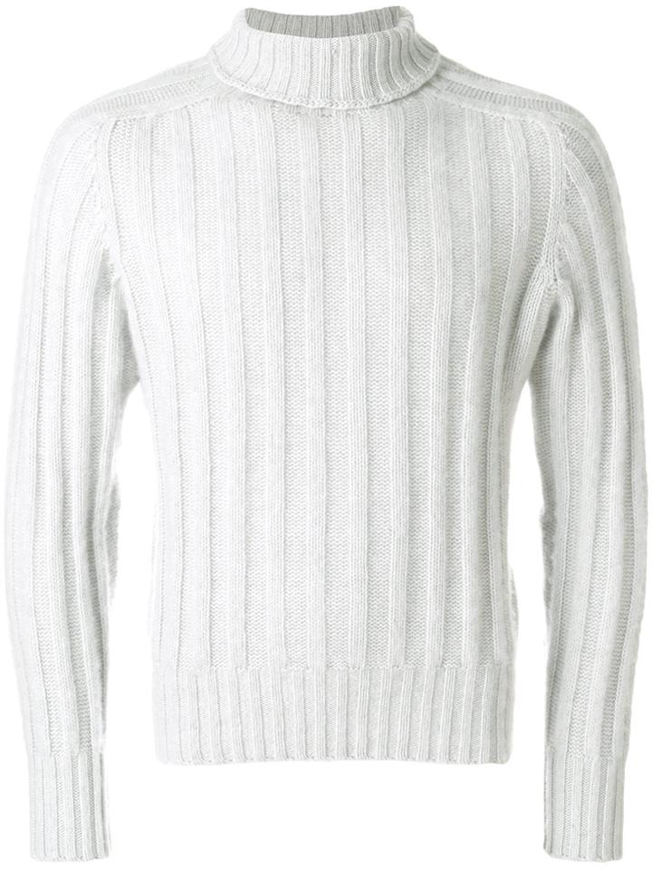 Tom Ford Wide Rib Knit Jumper - Grey