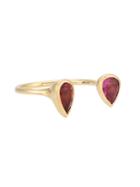 Sauer Anel Antique Em Ouro Amarelo E Rubelita - Gold