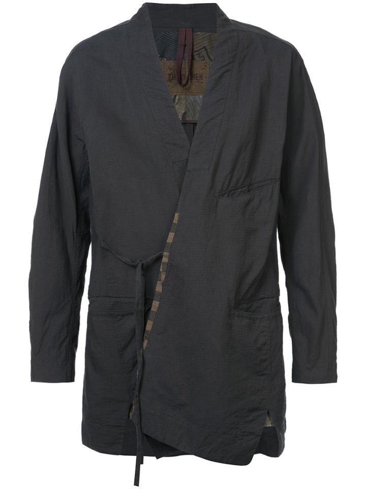 Ziggy Chen Open Front Jacket - Black