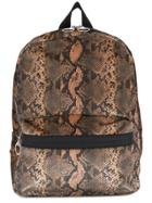 Mm6 Maison Margiela Reptile Skin Print Backpack - Brown