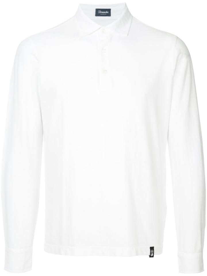 Drumohr Longsleeved Polo Shirt - White