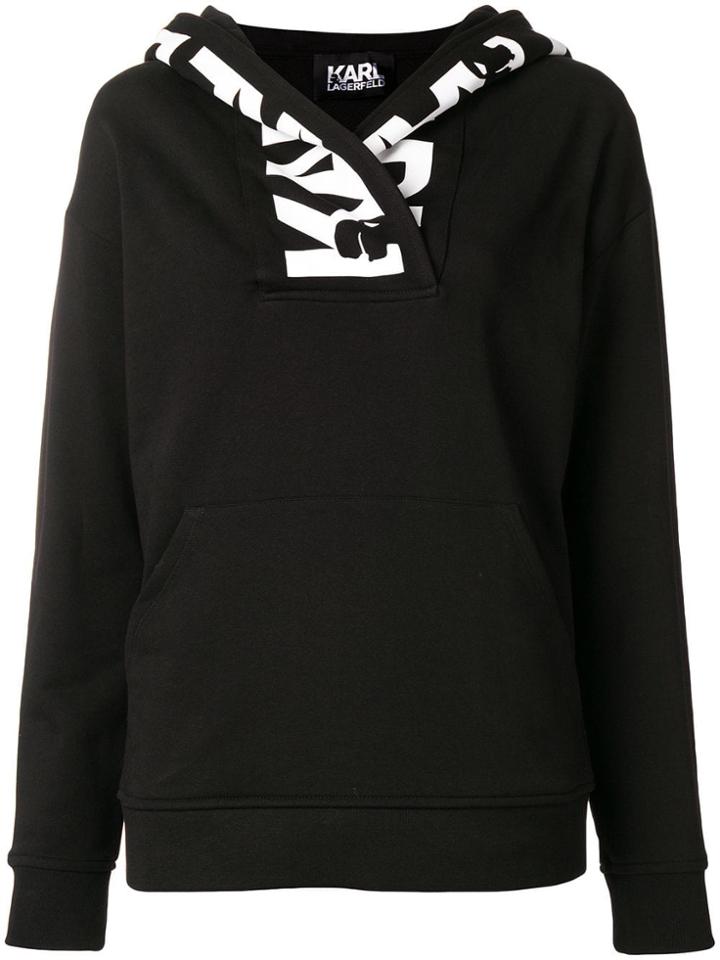 Karl Lagerfeld Logo Neckline Jumper - Black