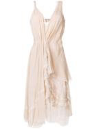 Ermanno Scervino Ruffled Asymmetric Dress - Neutrals