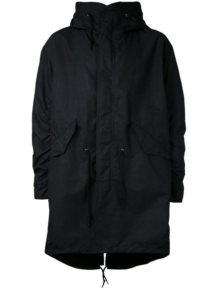 Monkey Time Hooded Parka, Men's, Size: Small, Black, Polyester/nylon