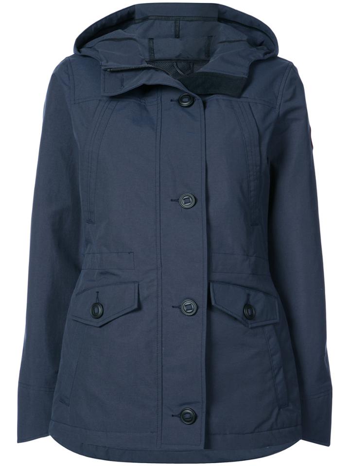 Canada Goose Buttoned Hooded Jacket - Blue