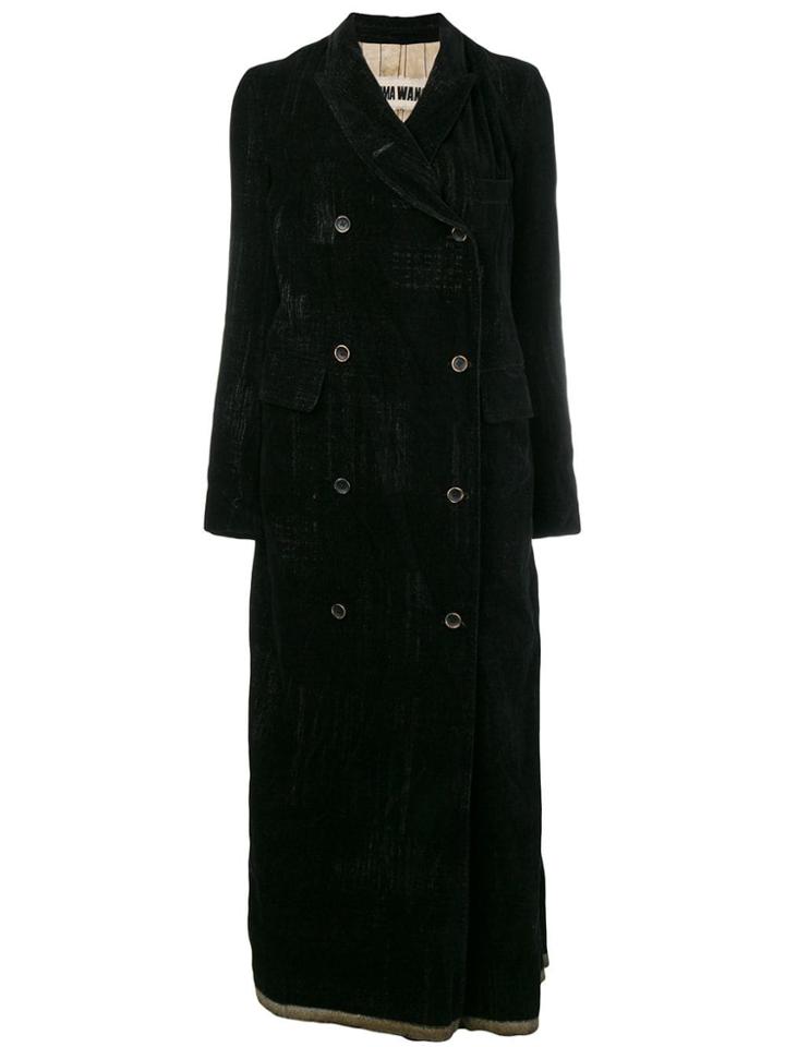 Uma Wang Double Breasted Midi Coat - Black