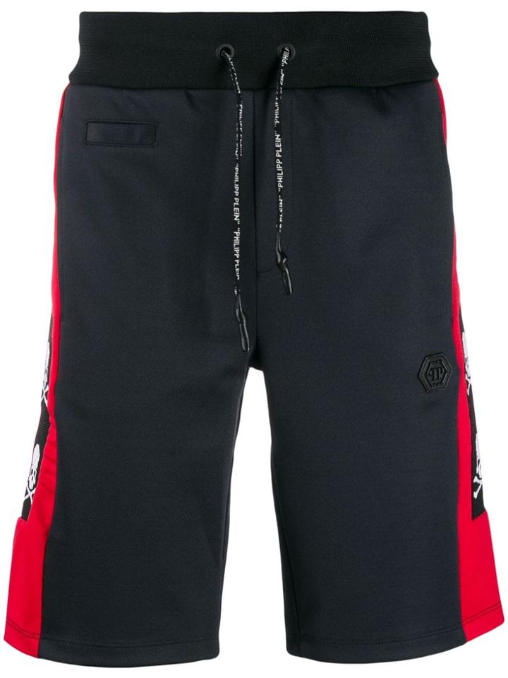 Philipp Plein Contrast Drawstring Shorts - Blue