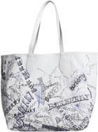Burberry The Large Reversible Doodle Tote - White