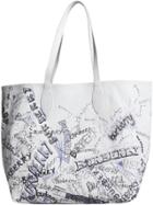 Burberry The Large Reversible Doodle Tote - White