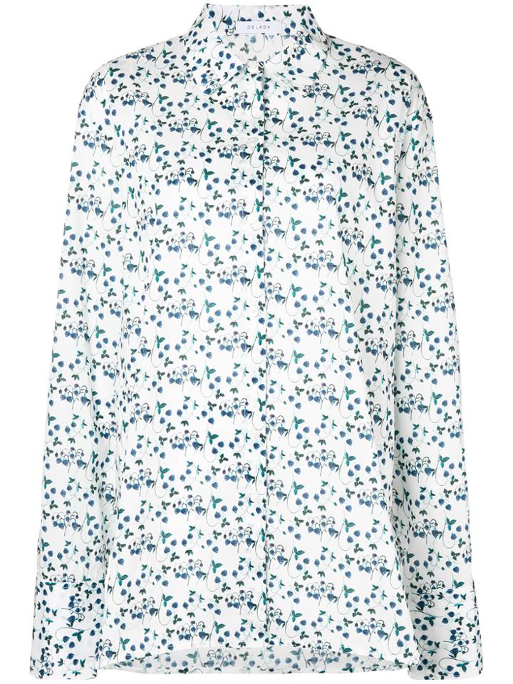 Delada Strawberries Print Shirt - White