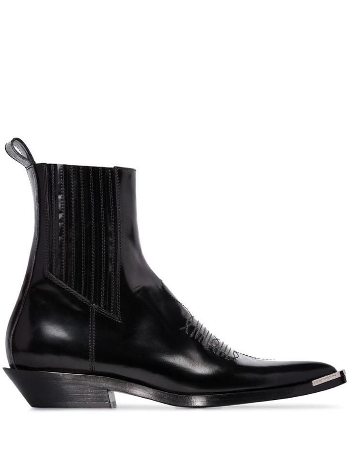 Paco Rabanne Santiag Cowboy Boots - Black