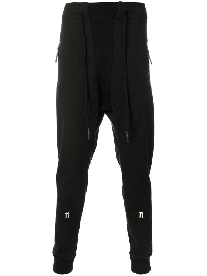 11 By Boris Bidjan Saberi Slouched Track Trousers - Black