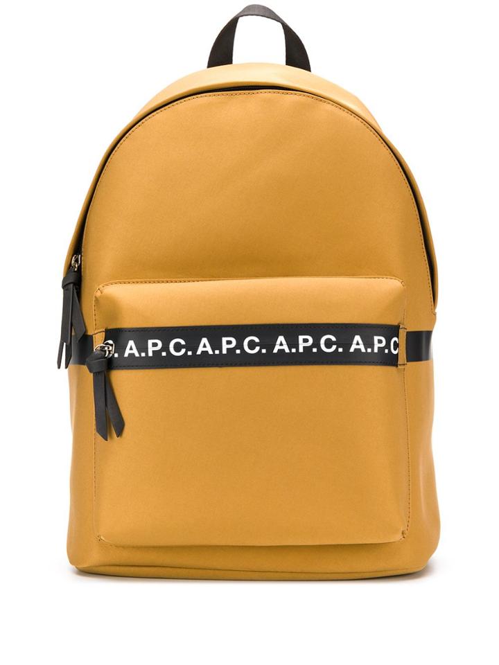 A.p.c. Logo Woven Backpack - Neutrals