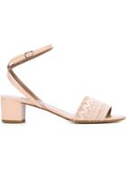 Tabitha Simmons Embroidered Block Heel Sandals