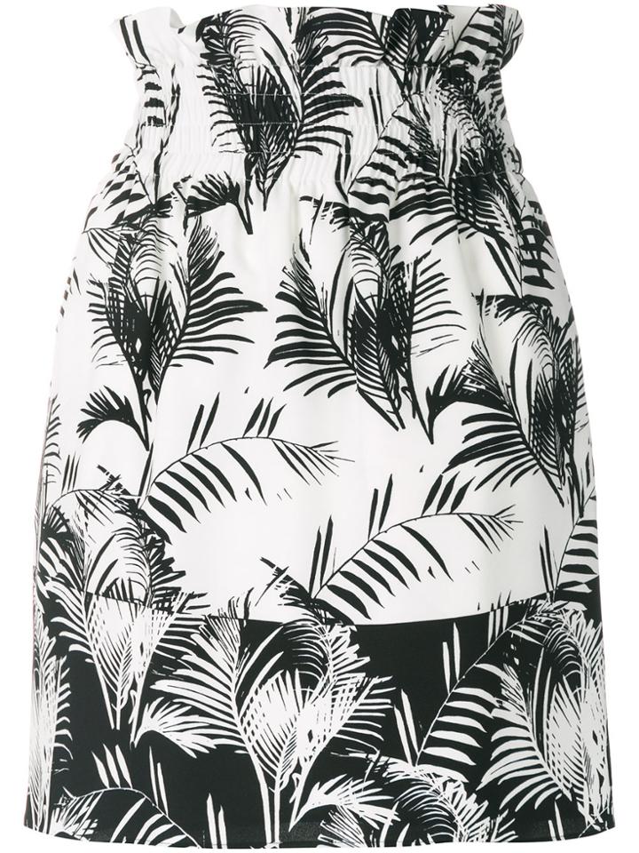 Sonia Rykiel Palm Print Mini Skirt - Black