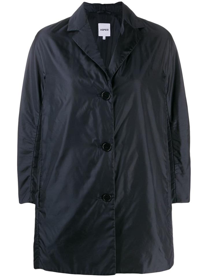 Aspesi Mid-length Raincoat - Blue