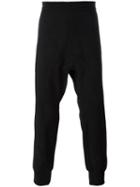 Neil Barrett Drop-crotch Track Pants, Men's, Size: 48, Black, Virgin Wool/spandex/elastane/cotton/polyamide