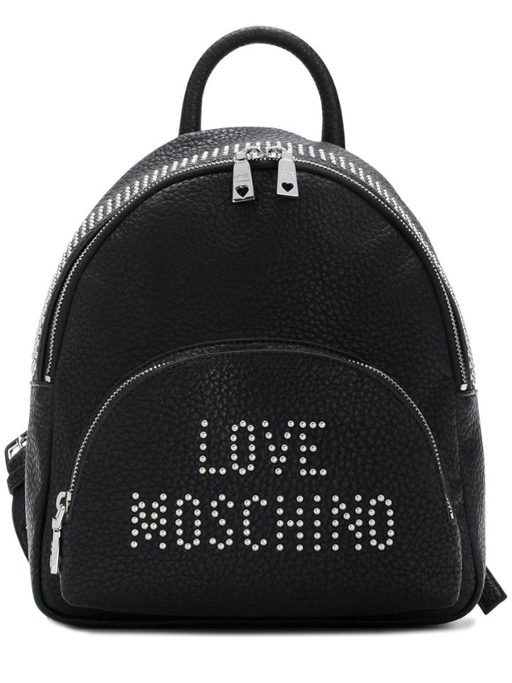 Love Moschino Embellished Logo Backpack - Black