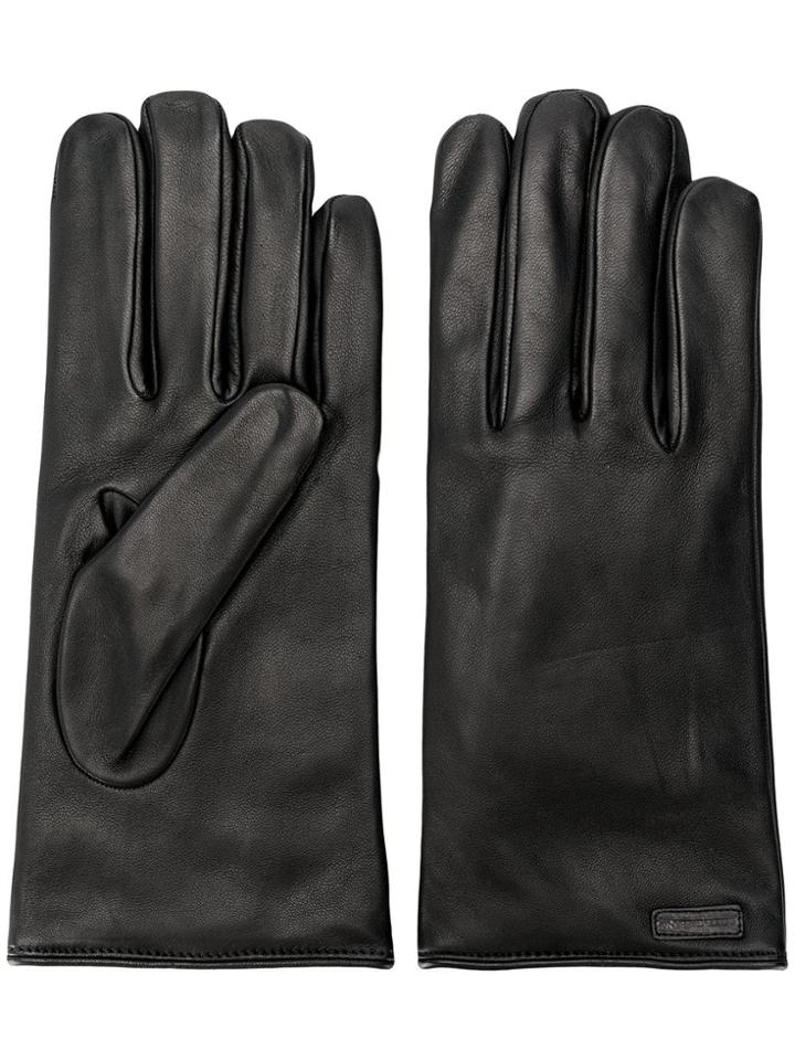 Dolce & Gabbana Logo Patch Gloves - Black