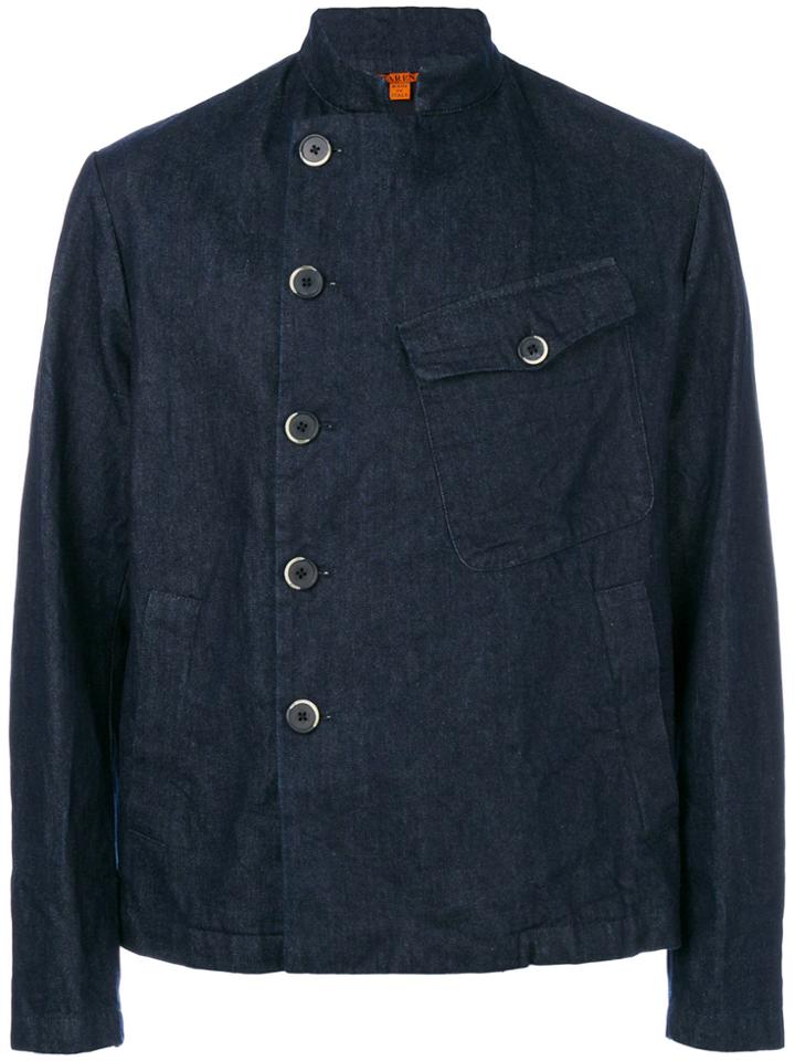 Barena Dislocated Fastening Denim Jacket - Blue