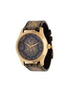 Gucci G-timeless Logo Print Bee Motif Watch - Brown
